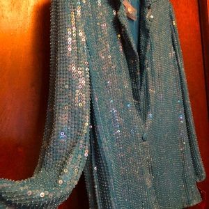 Blue sequin jacket